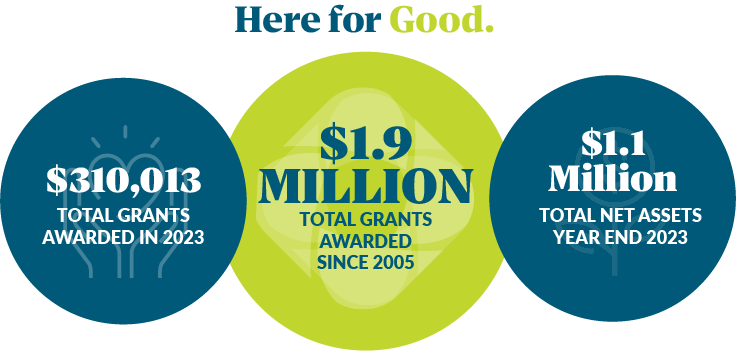 $310,013 grants awarded in 2023. $1.9M total grants awarded since 2005. $1.1M total assets.