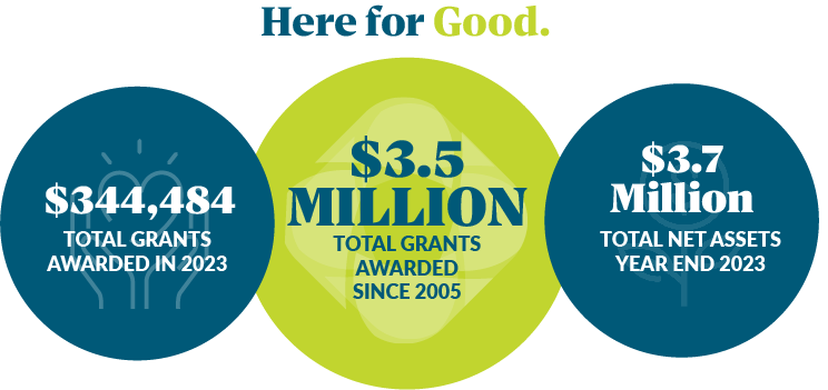 $344,484 grants awarded in 2023. $3.5M total grants awarded since 2005. $3.7M total assets.