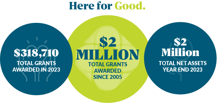 $318,710 grants awarded in 2023. $2M total grants awarded since 2005. $2M total assets.